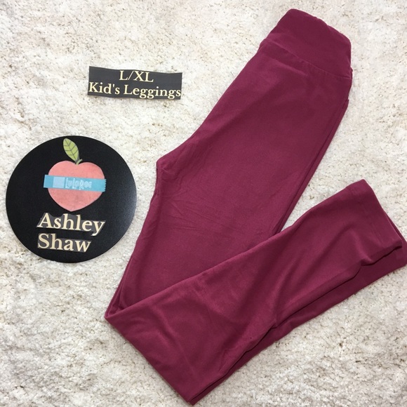 LuLaRoe Kids Leggings L//XL Large XLarge NWT Solid Dark Fuchsia Pink